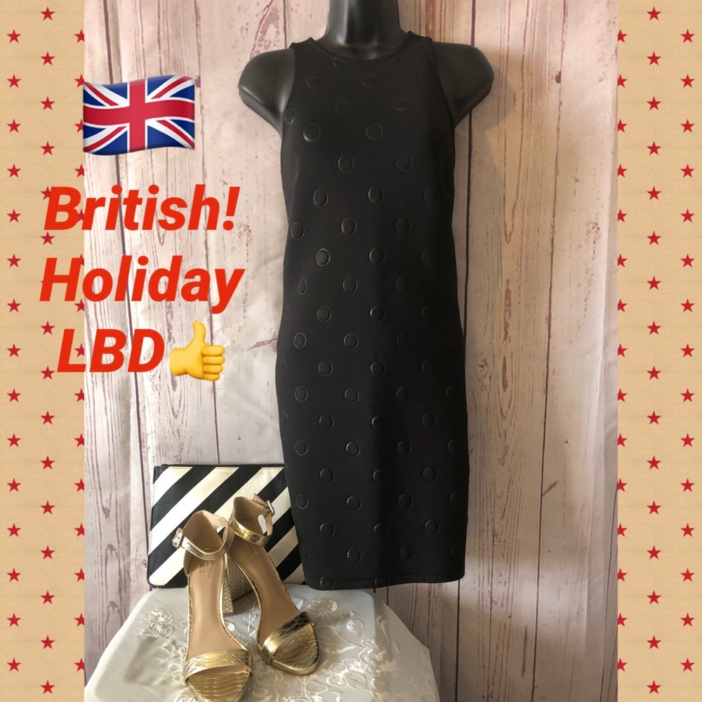BRITISH!🇬🇧Women’s Dotted Neoprene Club/Party Dress👗